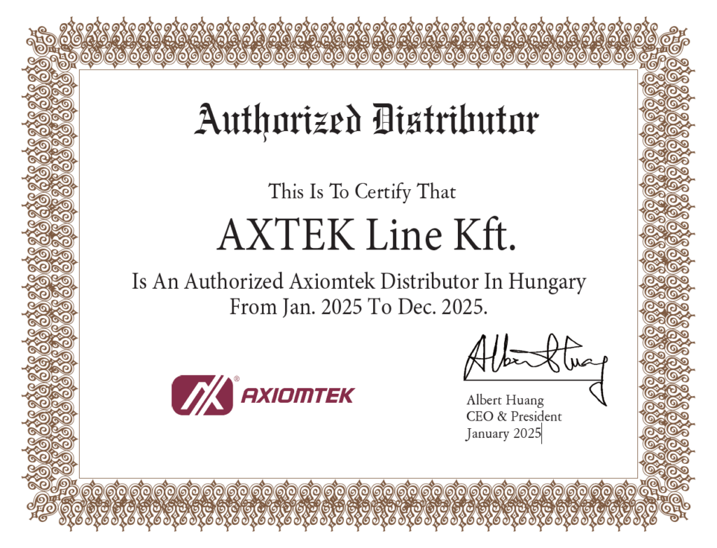 2025 Certificate Axiomtek